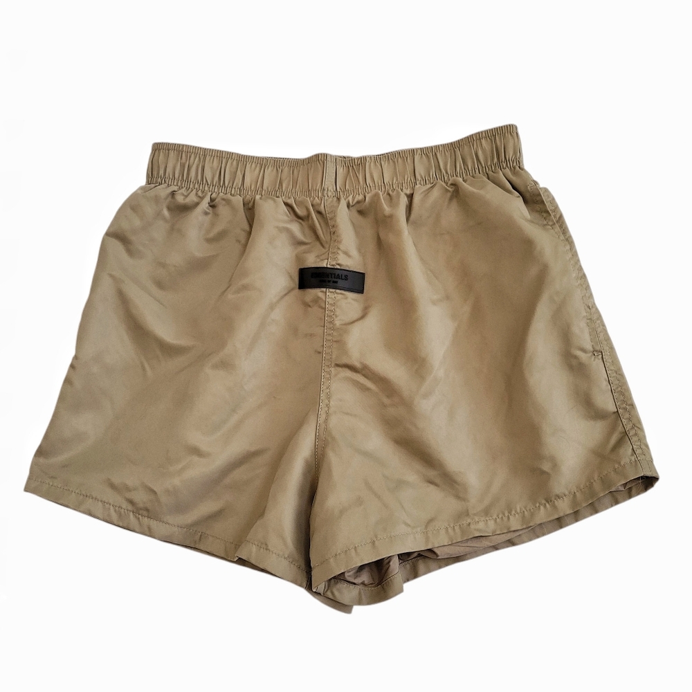 Essentials Fear of‎ God Nylon Athletic Shorts Khaki Tan Size S Unisex Streetwear